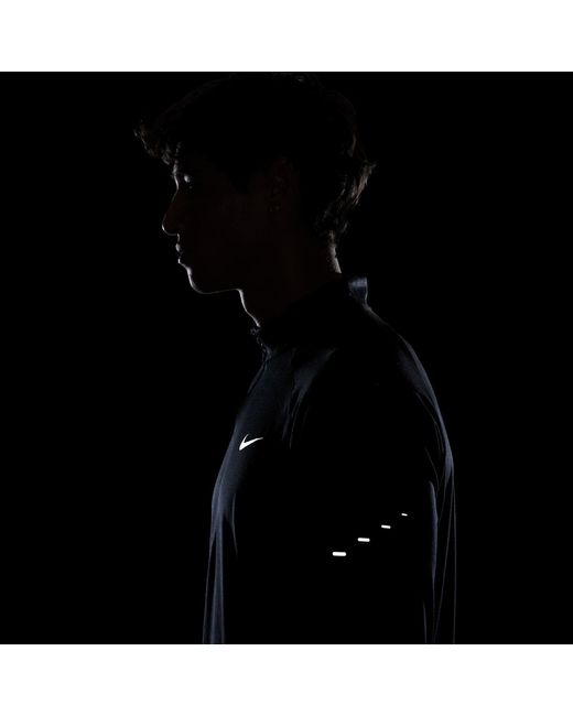 Nike Black Stride Dri-Fit 1/4-Zip Running Top for men