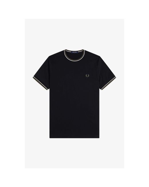 Fred Perry Black Twin Tipped T-Shirt for men