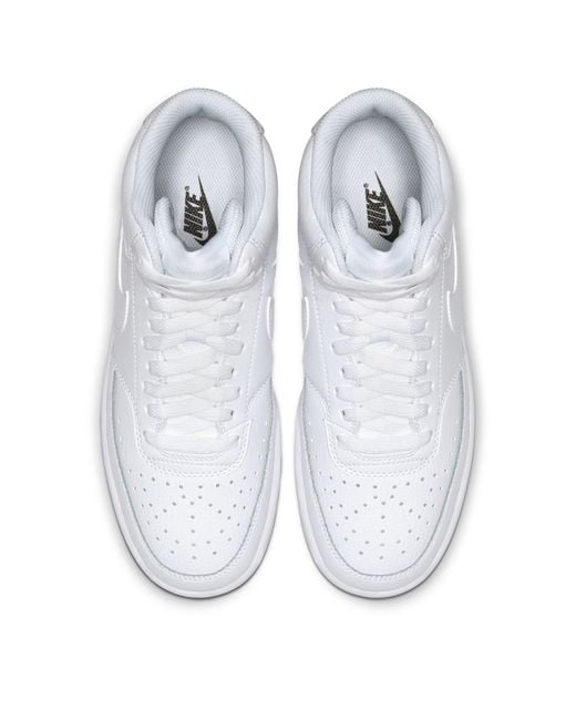 Nike White Court Vision Mid Hi Tops