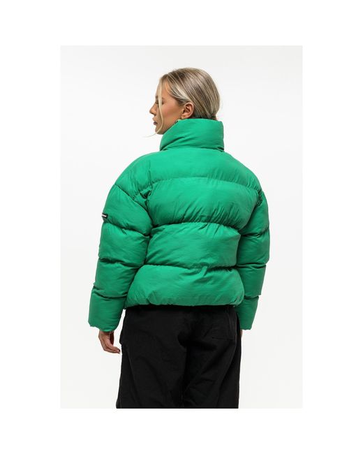 Good For Nothing Green Oversized Funnel Neck Puffer Jacket