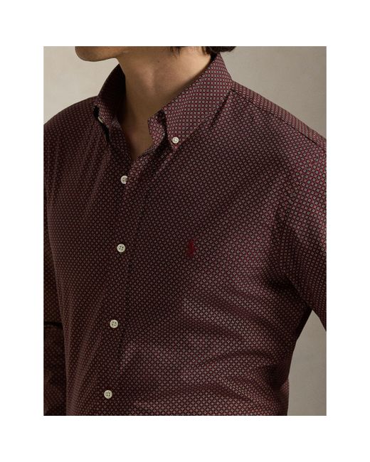 Polo Ralph Lauren Purple Long-Sleeve Plain Shirt for men