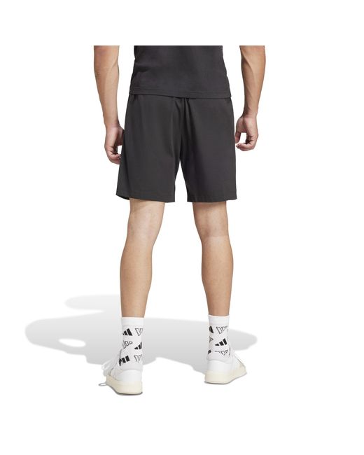 Adidas Black Essentials Linear Single Jersey Shorts for men