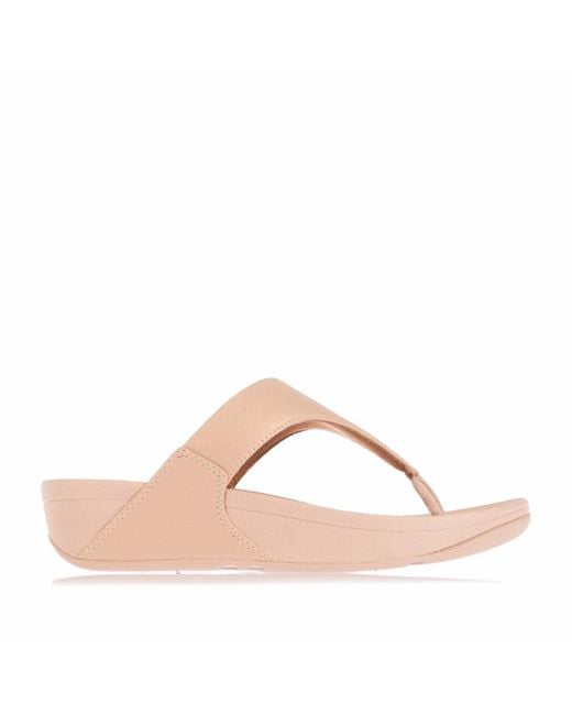 Fitflop Pink Fit Flop Lulu Shimmer Toe-Post Sandals