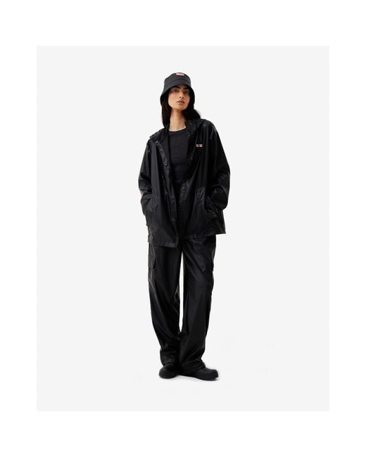 Hunter Black Izzy Short Weather-Resistant Rain Anorak