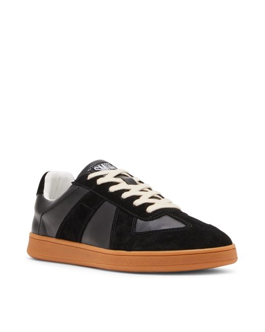 Steve Madden Black Waltor Court Low-Top Trainers for men