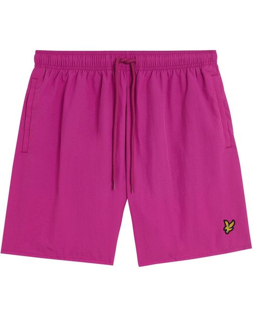 Lyle & Scott Pink Plain Swim Shorts for men