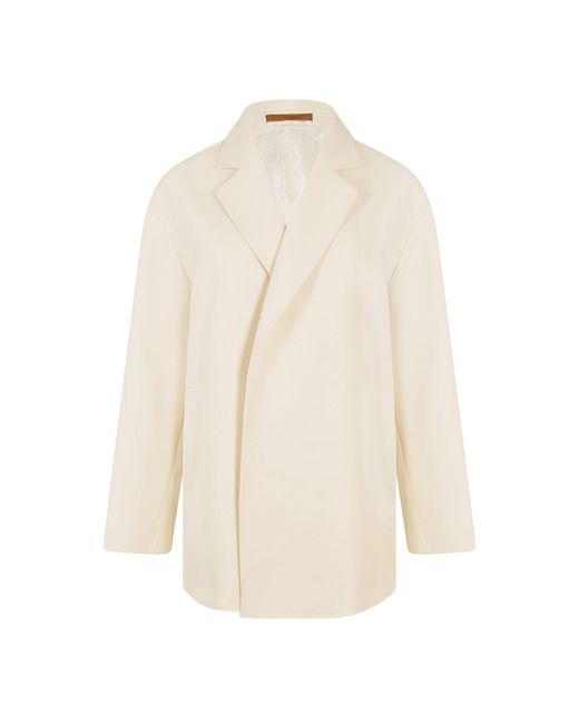 Boss White Cusana Overcoat