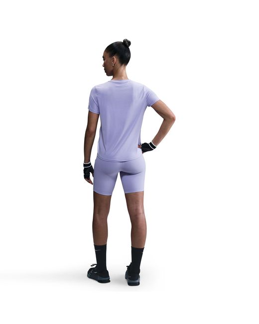 Nike Purple Dri-Fit One Standard Fit Short-Sleeve Top