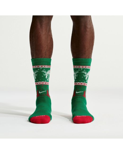 Nike Green Crew Socks for men
