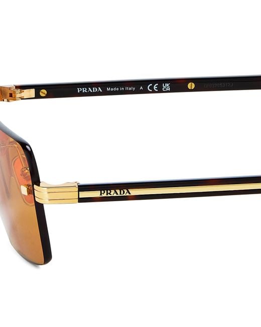 Prada Multicolor Square Sunglasses for men