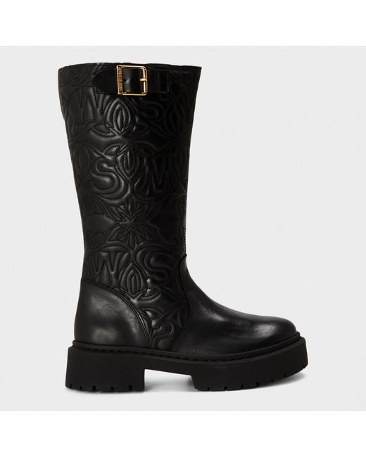Steve Madden Black Gelina Knee High Boots