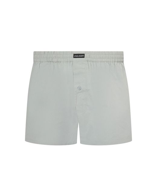 Lyle & Scott Gray Woven Boxer Trunk Underwear for men