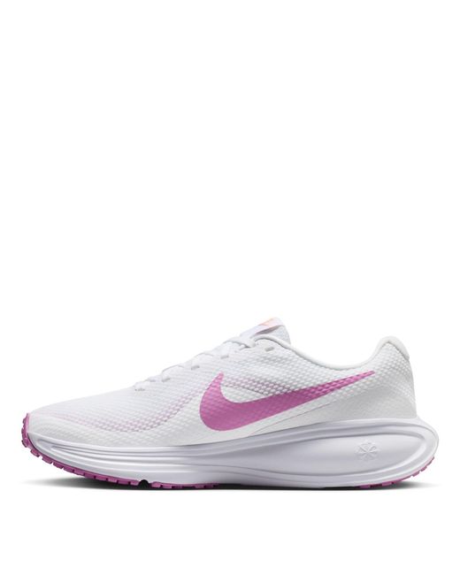 Nike White Revolution 8 Road Running Shoes
