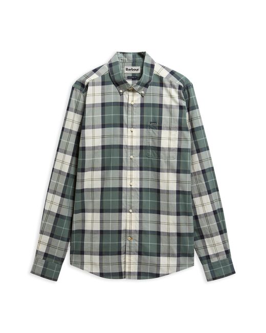 Barbour Gray Long Sleeve Patterned Shirt for men
