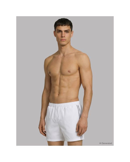 Calvin Klein White Swim Shorts for men