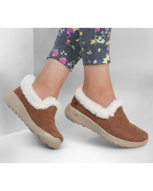 Skechers Brown Slip On Trainers