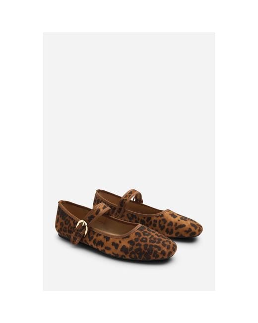 Where's That From Blue Where's Mary Jane Ballet Flats With Buckle Detail