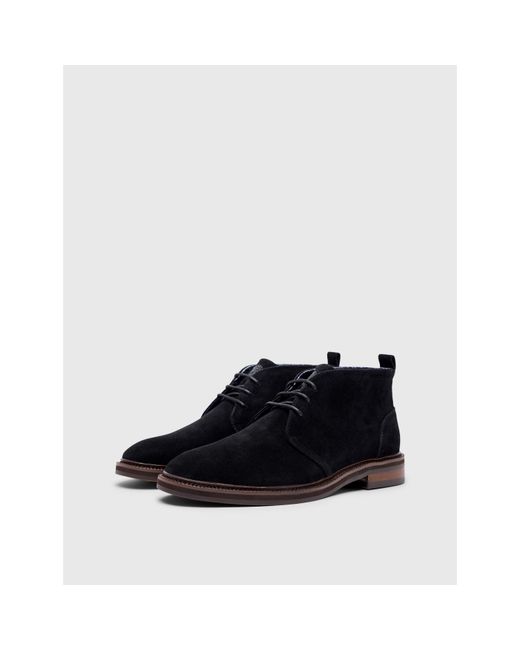 Pretty Green Black Handley Chukka Boots for men