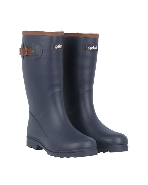Gelert Blue Fur Lined Welly Boot