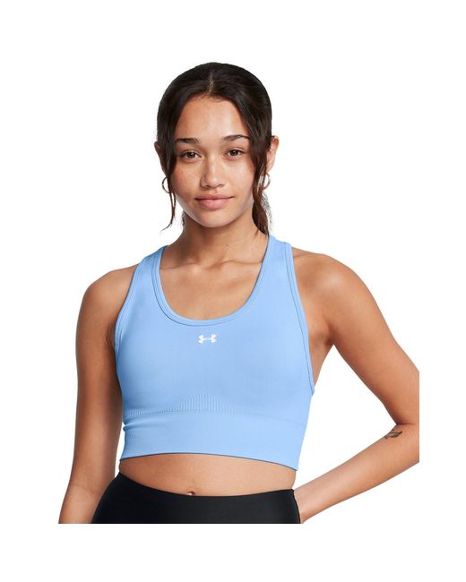 Under Armour Blue Vanish Seamless Medium Impact Sports Bra