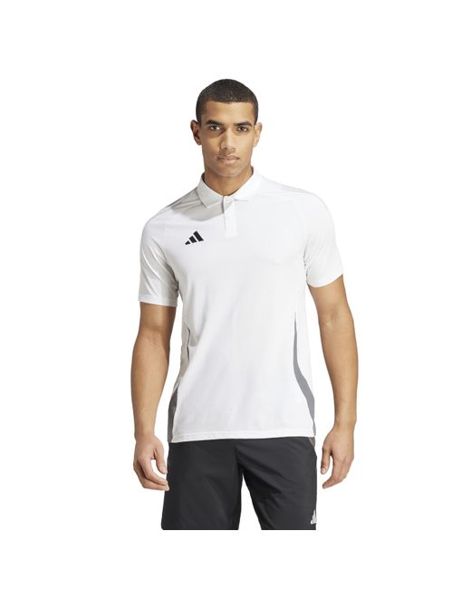 Adidas White Tiro24 C Performance Polo Shirt for men
