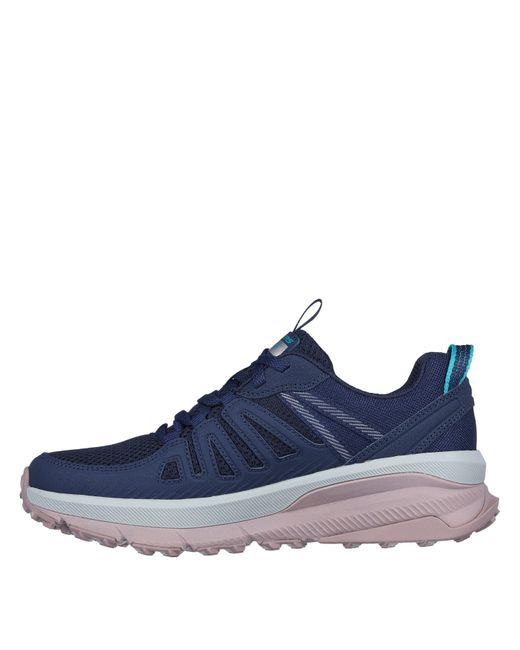 Skechers Blue Mesh Quarter Overlay Low Top Slip On Trainers