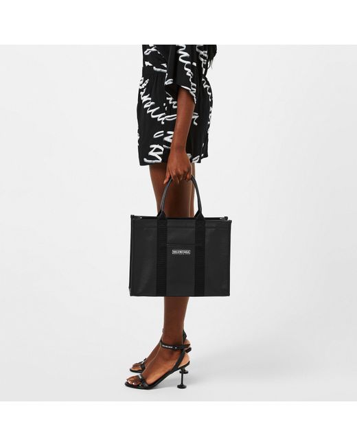 Balenciaga Black Script Logo Woven Oversized Fit Tracksuit Shorts