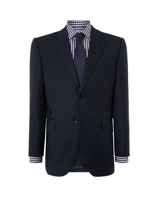 Howick Blue Crawford Birdseye Suit Jacket for men