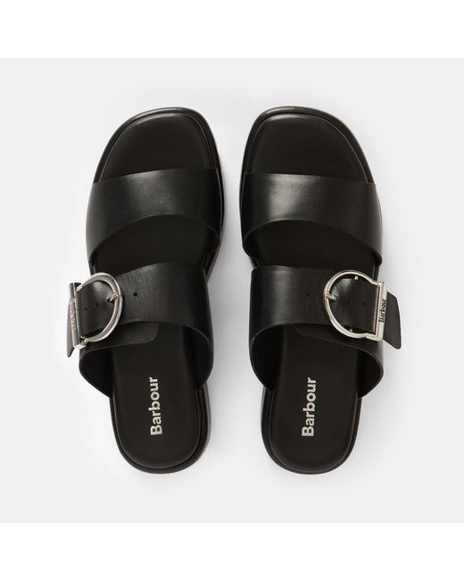 Barbour Black Adele Sandals