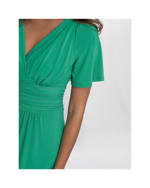 Gina Bacconi Green Elena Jersey Maxi Dress