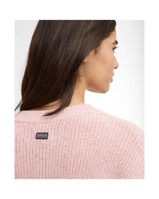 Barbour Pink Alexis Crew-Neck Jumper