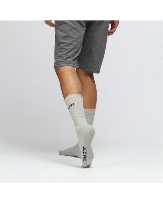 DKNY Gray 5 Pack Radde Socks for men