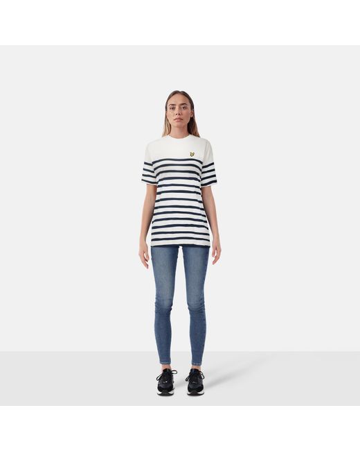 Lyle & Scott Blue C Breton Long-Sleeve T-Shirt