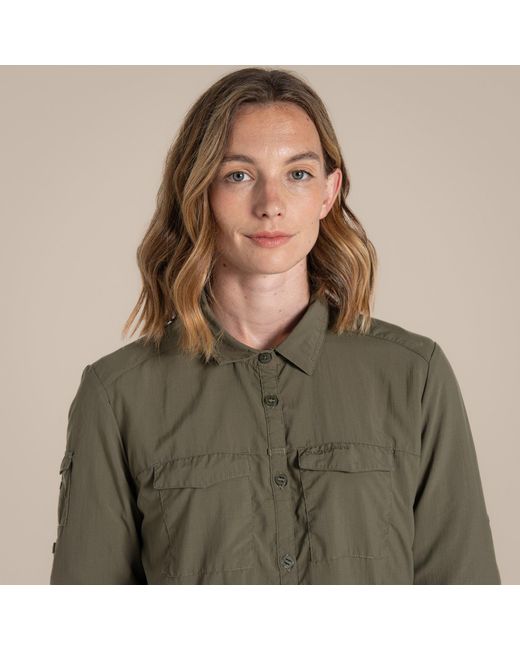 Craghoppers Green Nosilife Adventure Iii Quick-Drying Shirt