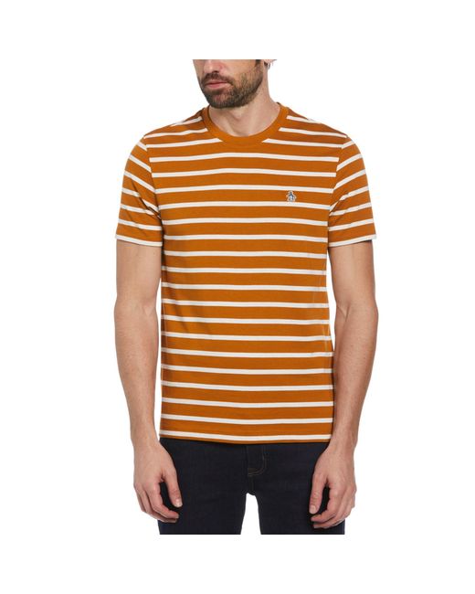 Original Penguin Orange Breton T-Shirt for men
