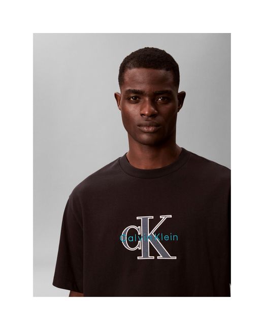 Calvin Klein Brown Tricolour Graph T-Shirt for men