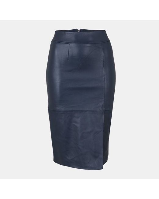 Boss Blue Setora Leather Shorts