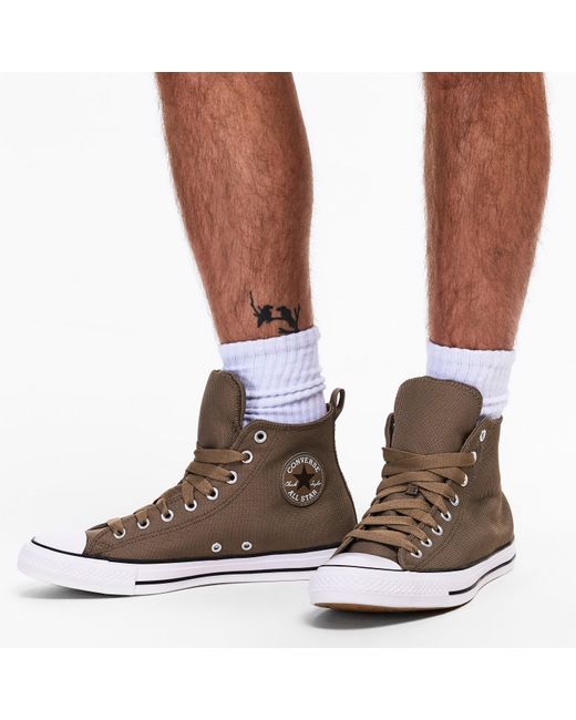 Converse Brown Canvas High-Top Trainers for men