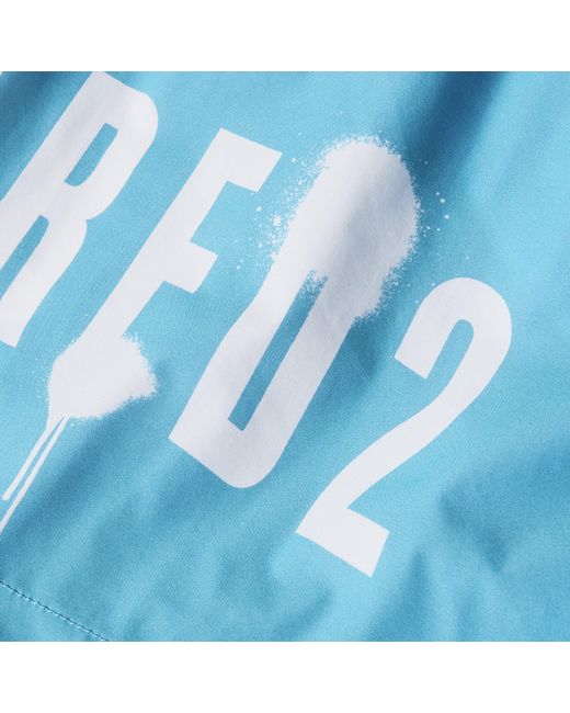DSquared² Blue Dsq Spray Swim Shorts for men