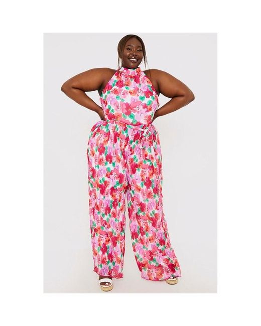 In The Style Pink The Style Jac Jossa Wide Leg Jumpsuit