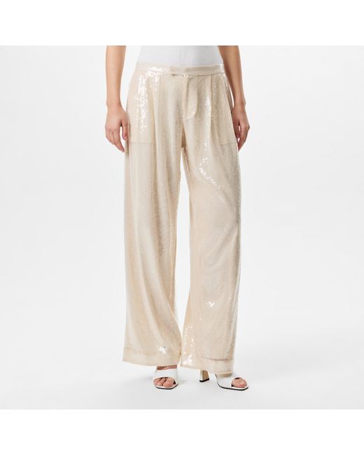 Boss Natural C Tallets Sequinned Wide Leg Trousers