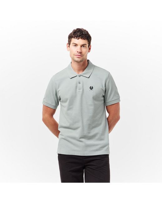 Belstaff Gray Cotton Pique Polo for men