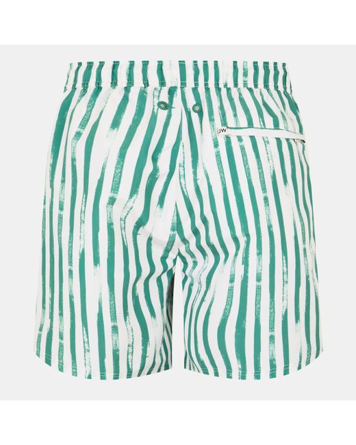 Jack Wills Green Stripe Swim Shorts for men