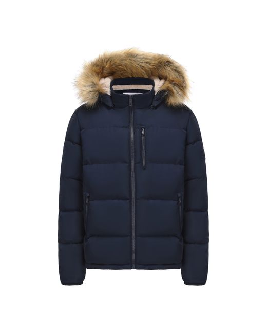 SoulCal & Co California Blue 2 Zip Bubble Jacket for men