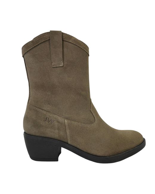 Jack Wills Green Jw Dalida Suede Calf Chunky Heel Hiker Boots