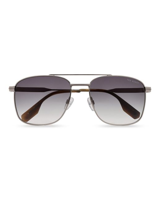 Ted Baker Gray Bak Chase Uv Protection Rectangle Sunglasses for men