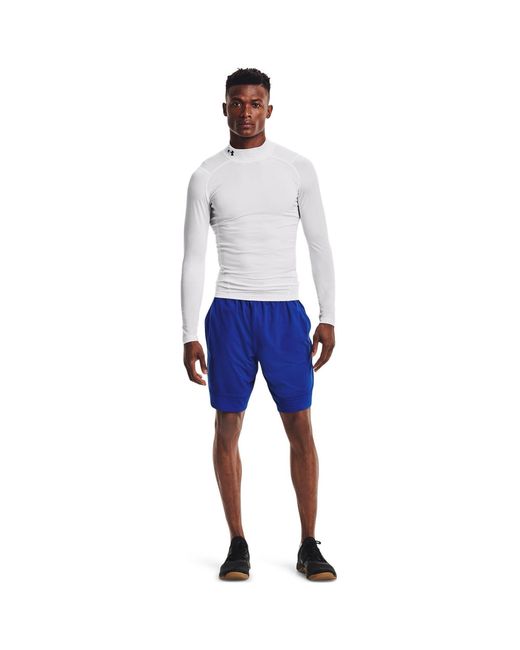 Under Armour White Heatgear Mock Long Sleeve for men