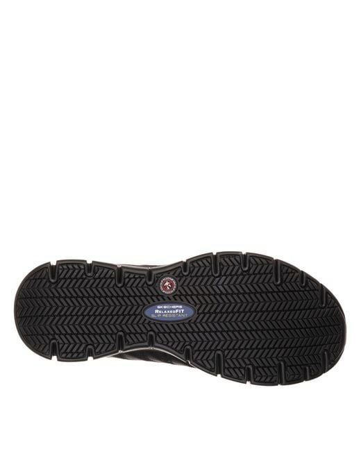 Skechers Black Lace Up Athletic W Sr Outsole Non Slip Shoes