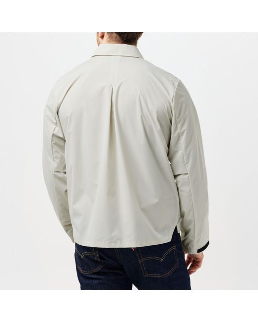 Rains White Mito Water-Repellent Overshirt for men