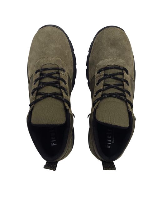 Firetrap Black Delia Premium Leather Ankle Lace Up Hiker Rugged Boots for men